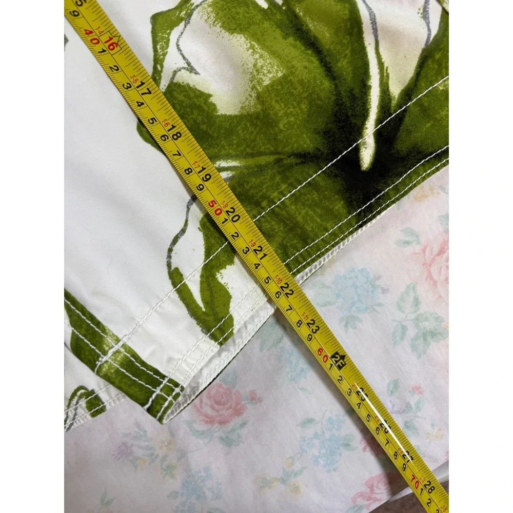 Hollister Board Shorts swim trunks Mens XL Green White EUC Floral‎ Hibiscus